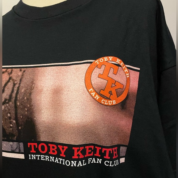 Toby Keith International Fan Club Black T-shirt 90s 2000s 2XL - Picture 8 of 10